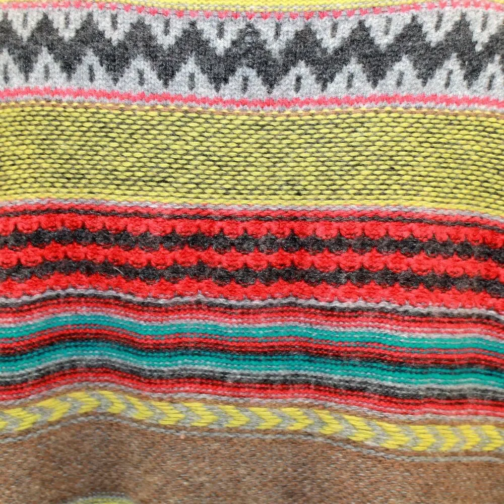 Swank Vest Sweater Cardigan Button Fair Isle Knit Cozy Grandmacore M/L